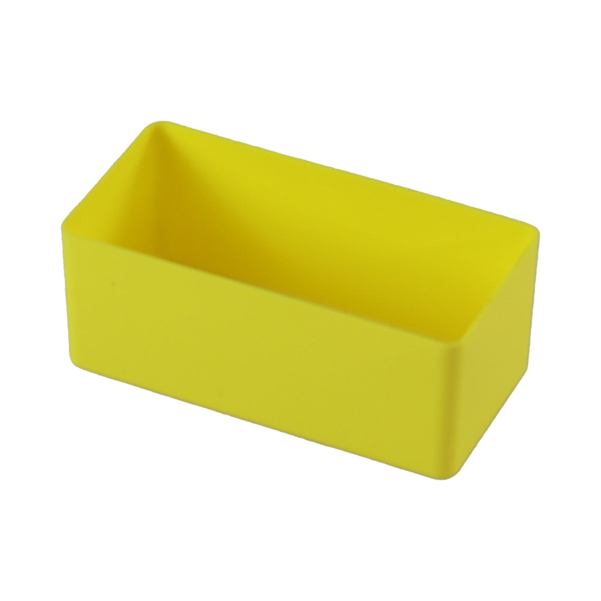 British-made yellow plastic compartment, 54 x 108 x 45mm, for Sortacase 45mm organiser cases.