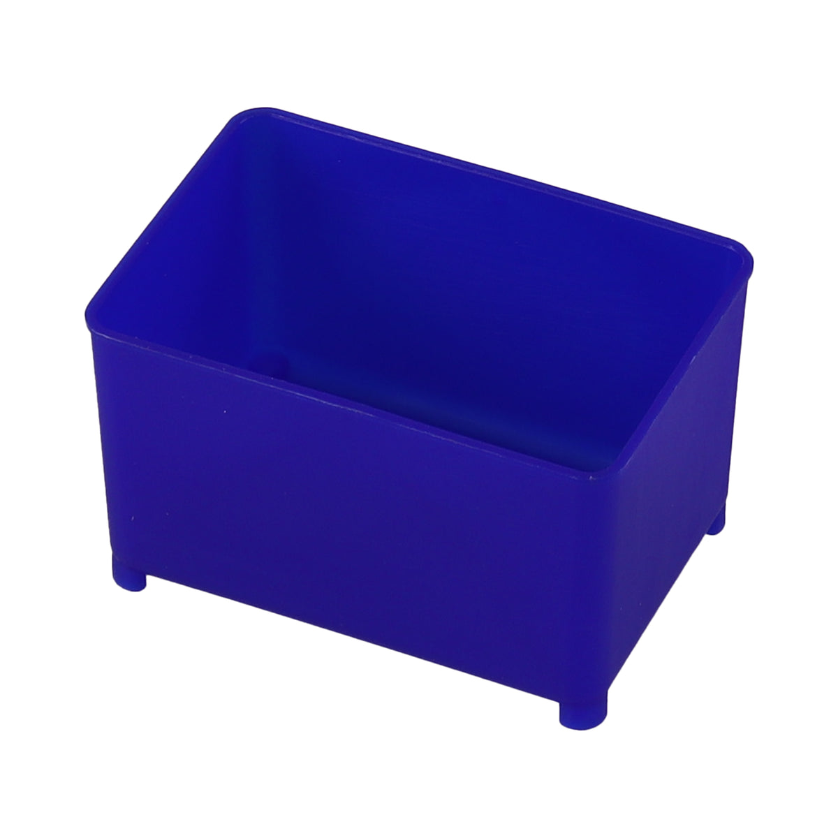 British-made blue plastic compartment with moulded feet, 54 x 80 x 48mm, for Sortacase 48mm cases and the Grabcase.